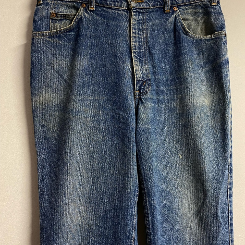 Vintage 80s Levi's Orange Tab 619 Faded & Distressed 36x32 - Picture 4 of 10
